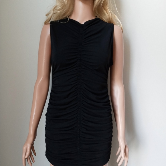 ZARA Mini Black Dress Women's Size Medium NWT - Picture 3 of 8